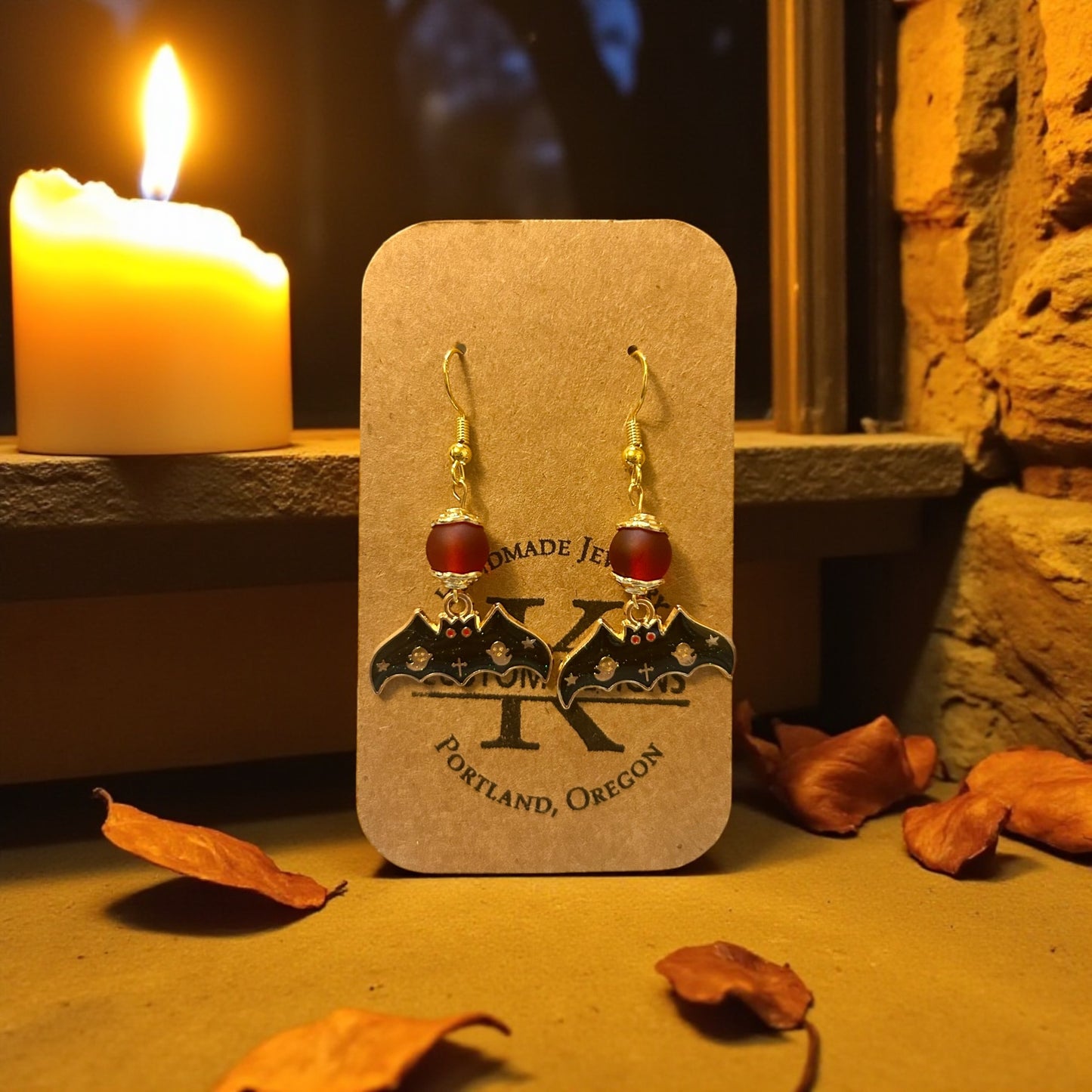Vampire Bat Earrings