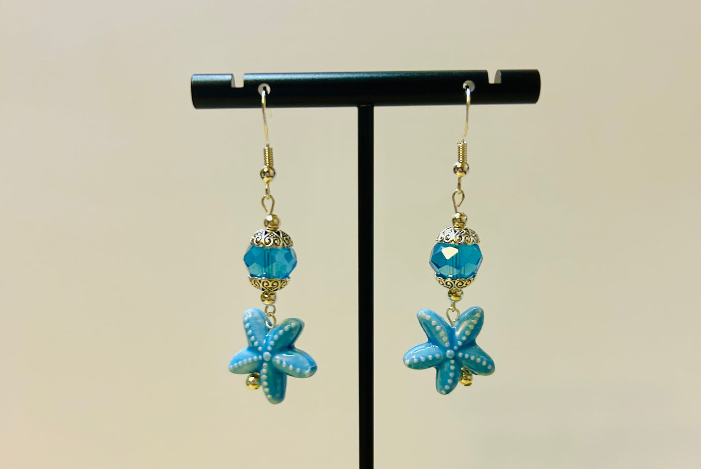 Blue Starfish Earrings