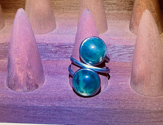 Mossy Agate Ring (Size 8)