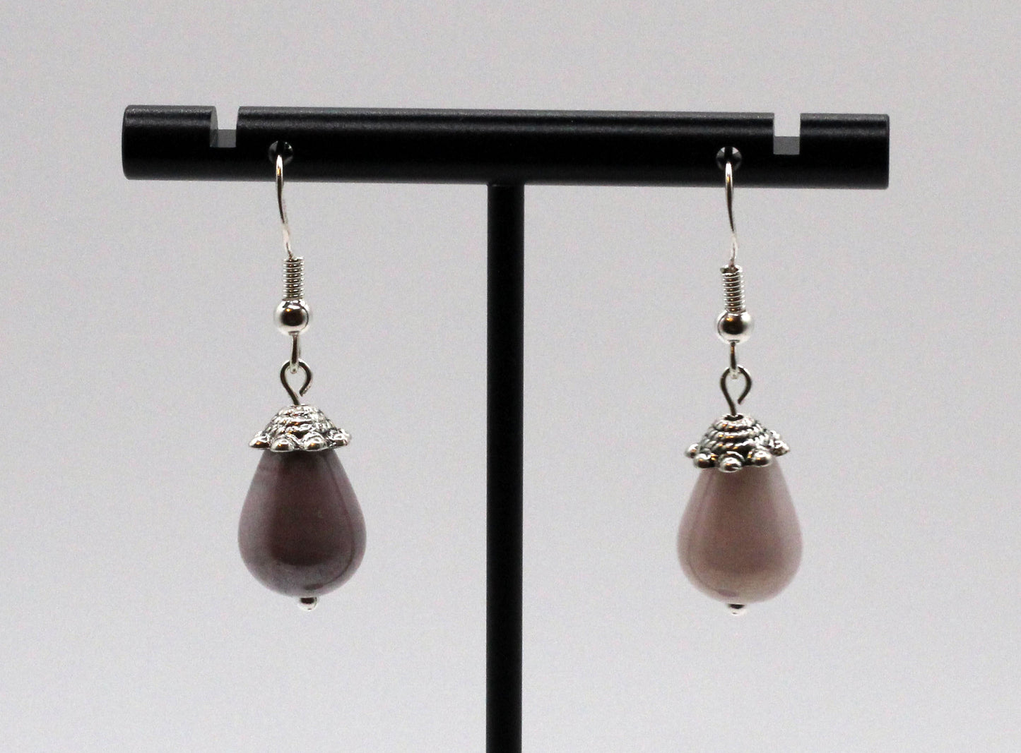 Purple Teardrop Earrings