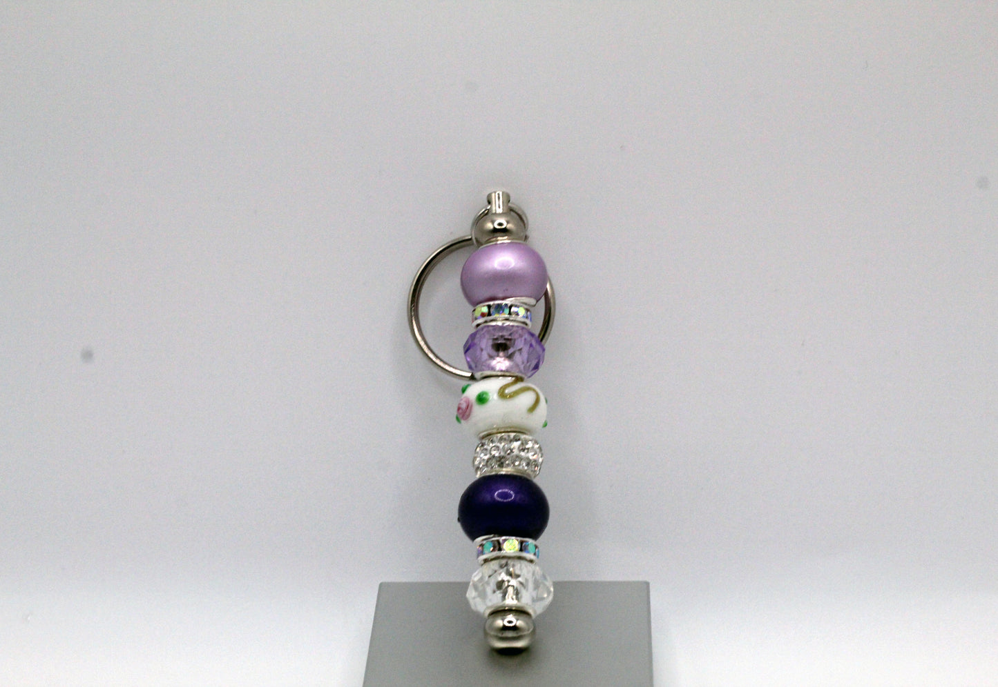 Purple Floral Keychain