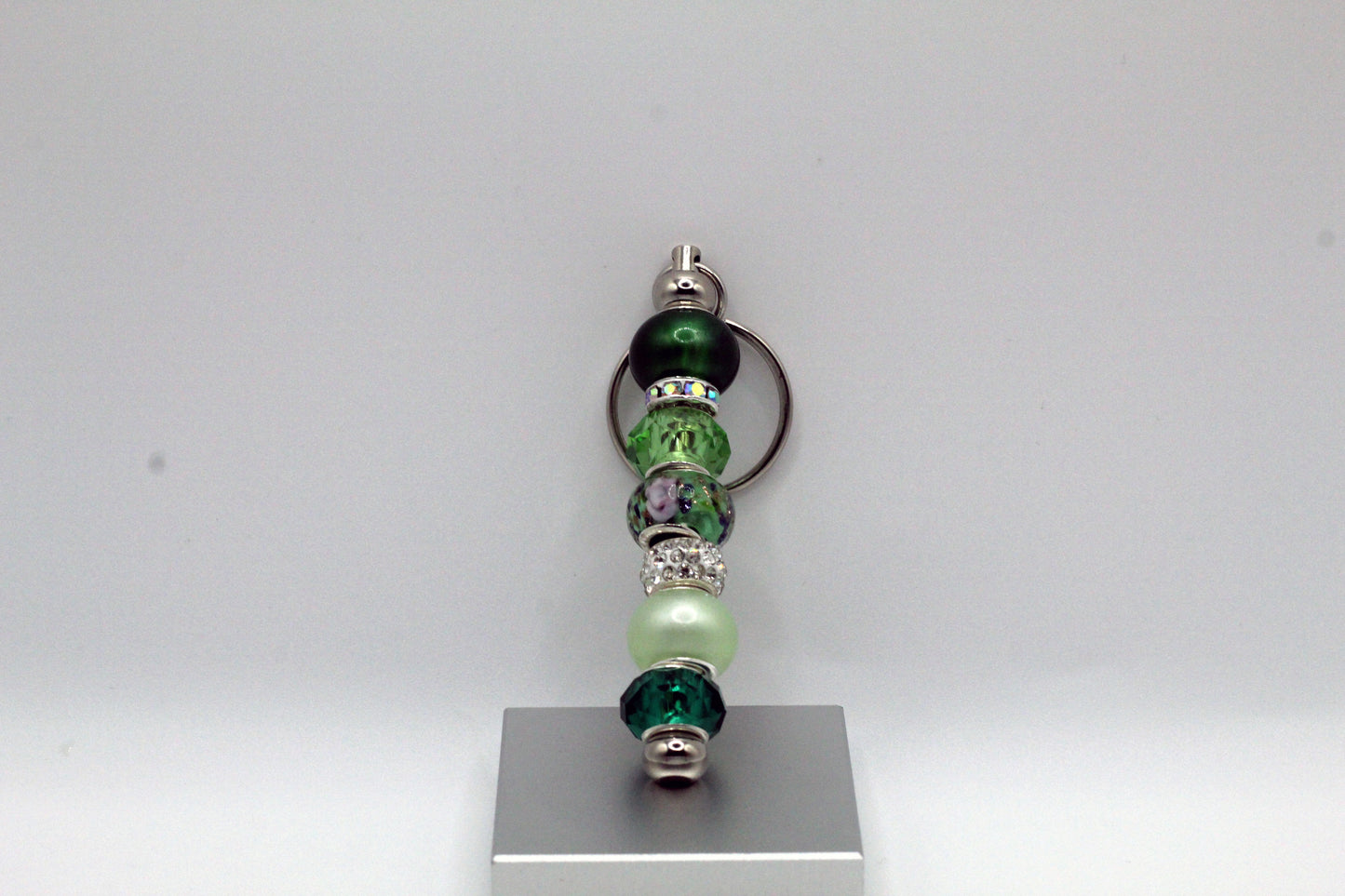 Green Floral Keychain