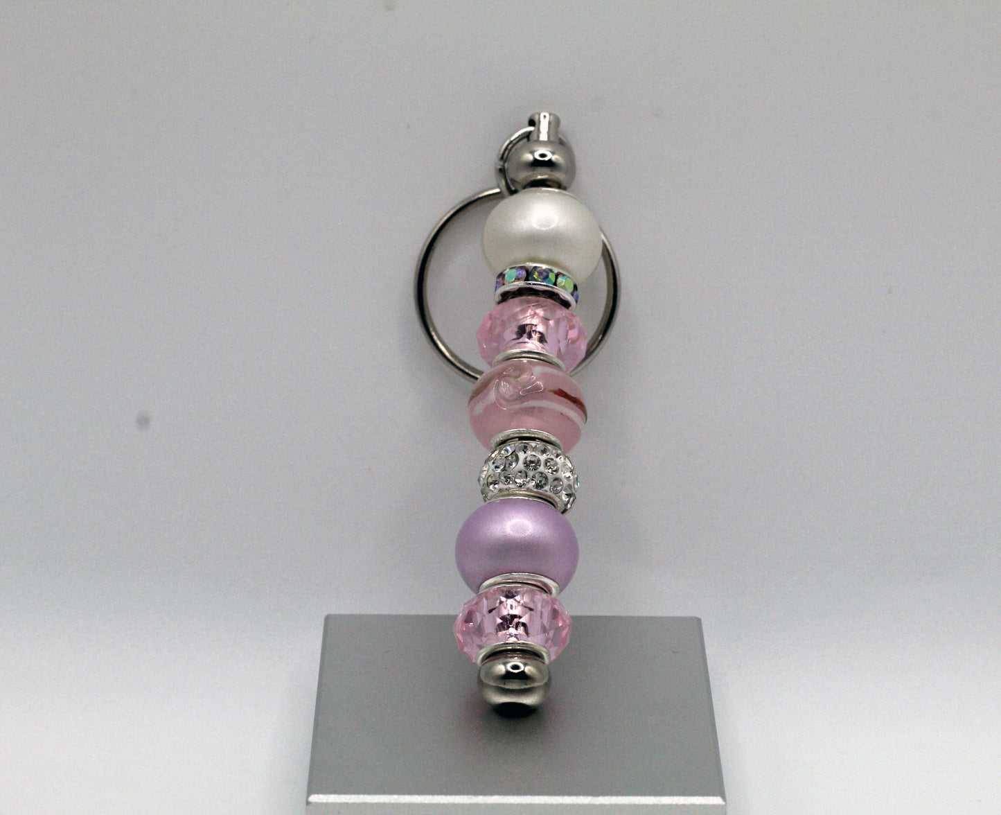 Pink Swirl Keychain