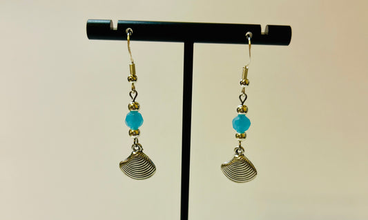 Aqua Shell Earrings