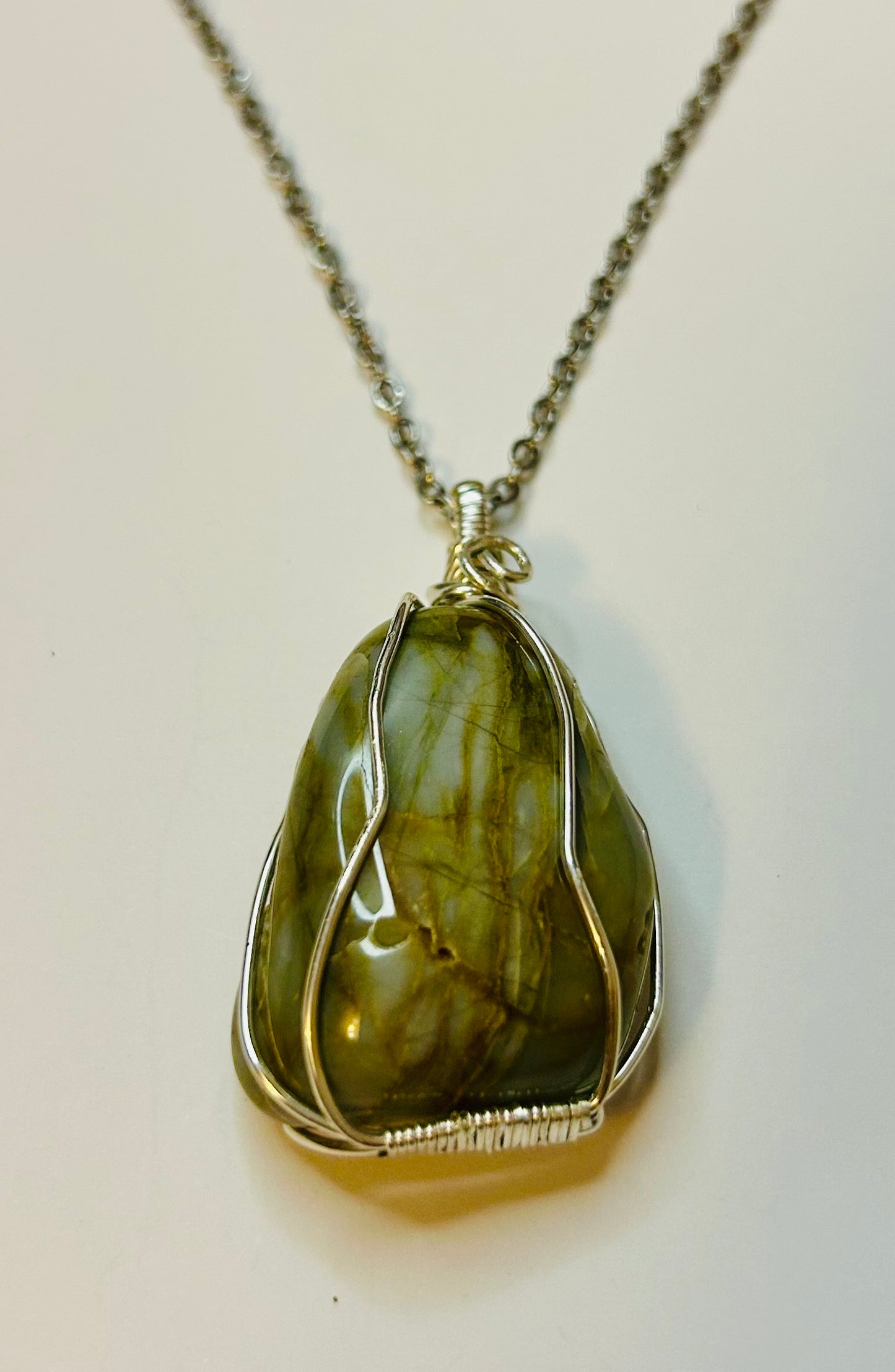 Large Jasper Wrapped Necklace