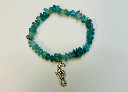 6" Apatite Sea Horse Bracelet