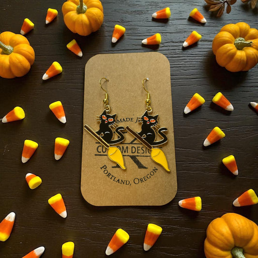 Black Cat Earrings