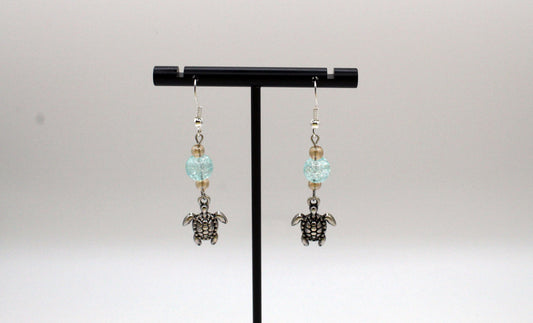 Sea Turtle Charm Earrings