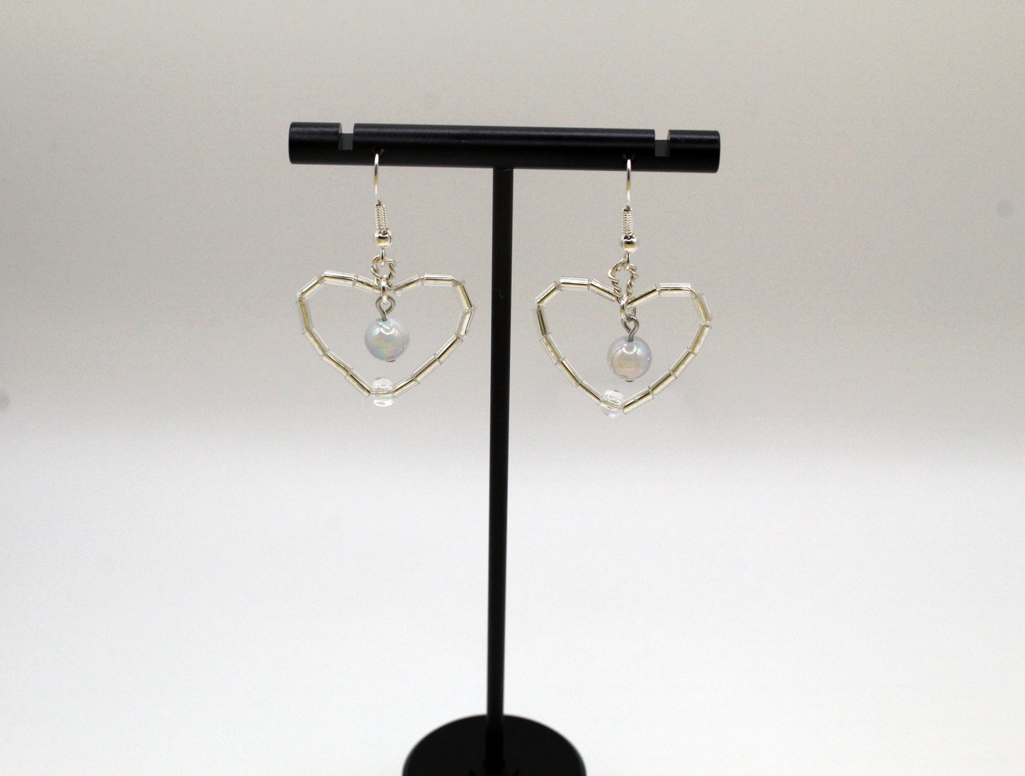Beaded Heart Earrings