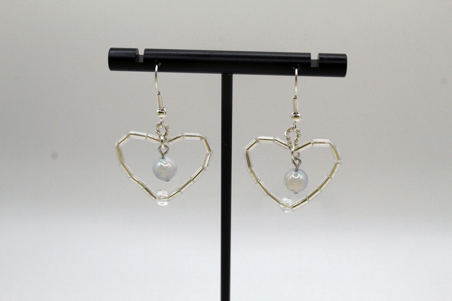 Beaded Heart Earrings