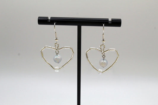 Beaded Heart Earrings
