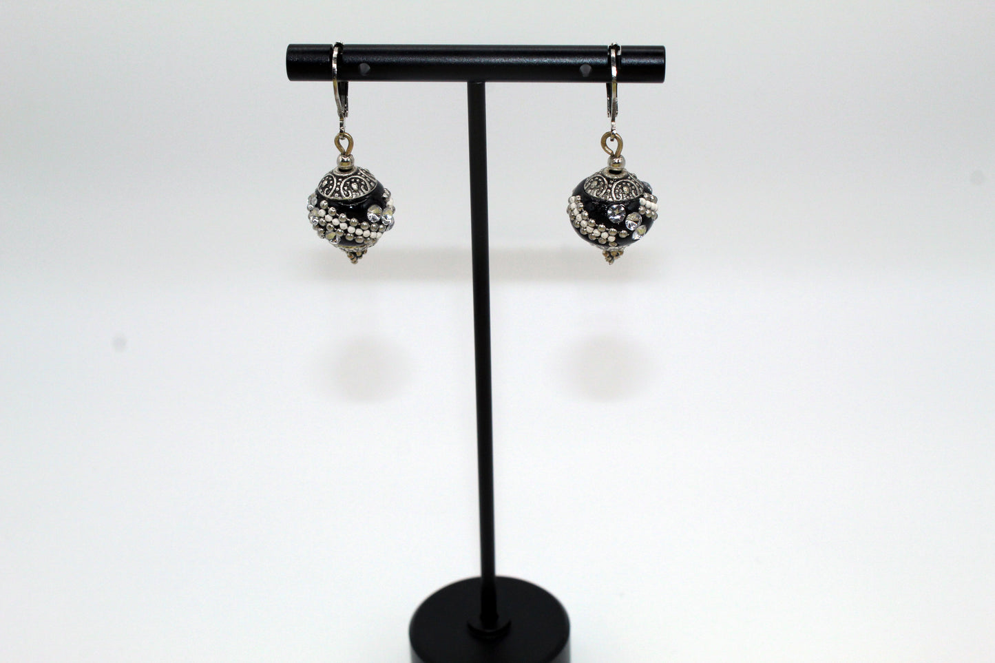 Bedazzled Black Earrings