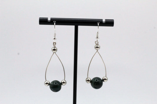 Jasper Hoop Earrings