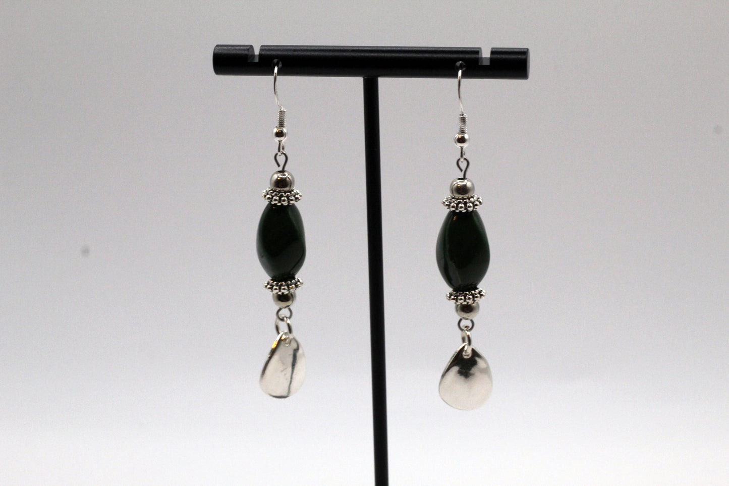 Green Dangling Earrings
