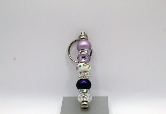 Purple Floral Keychain