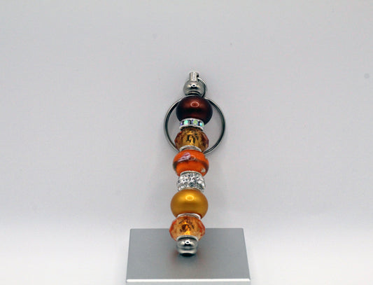 Orange Stripe Keychain