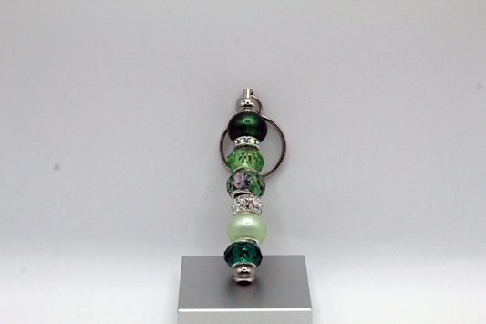 Green Floral Keychain