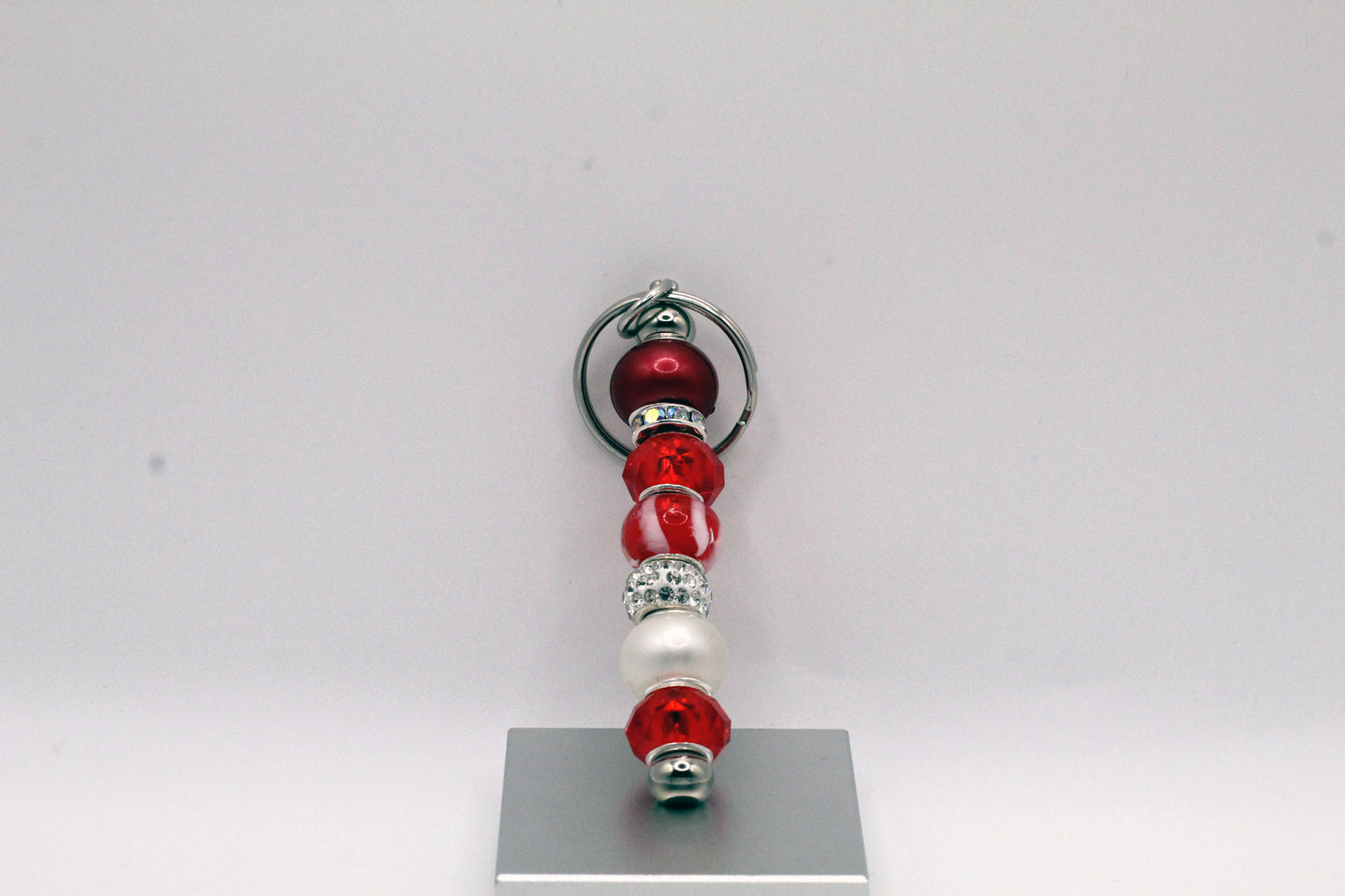 Candy Cane Red Keychain