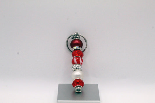 Candy Cane Red Keychain