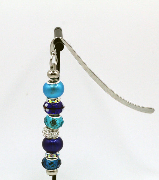 Blue Floral Bookmark